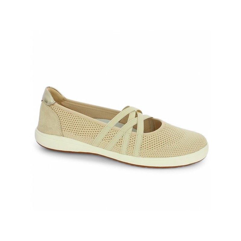 Ballerine Josef Seibel Carmen 67 beige élastique 42, 43, 44 45, vue profil