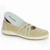 Ballerine beige élastiquée semelle amovible grande taille Josef Seibel, vue détails