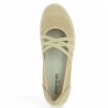 Ballerine beige élastiquée sport grande taille Josef Seibel, vue dessus