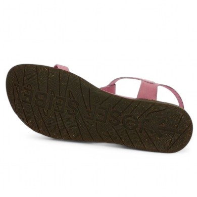 sandale cuir rose Josef Seibel 42, 43, 44, 45 femme Shoesissime, vue semelle