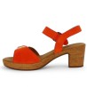 Sandale sabot réglable Gabor 8, 8.5, 9, 9.5 velours orange Shoesissime, vue intérieure