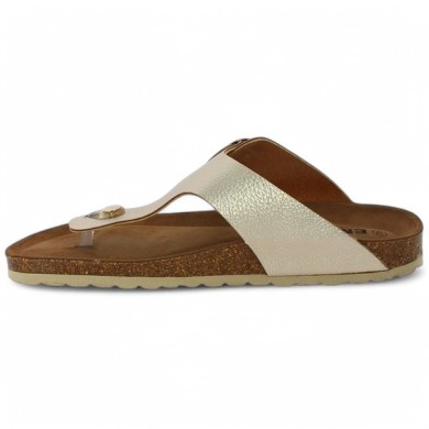claquette dorée 42, 43, 44, 45 femme Shoesissime, vue intérieure