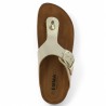 mule dorée 42, 43, 44, 45 semelle liège entredoigts Shoesissime, vue dessus