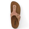 sandale rose grande taille entredoigts semelle liège Shoesissime, vue dessus