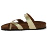 Nu-pieds doré femme 42, 43, 44, 45 entre doigts semelle liège Shoesissime, vue intérieure