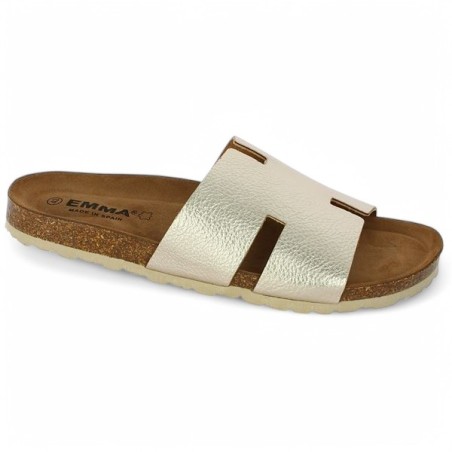 Calipso - Nude-piedes doré solelle liège - Mule femme 42, 43, 44, 45 - Shoesissime Calipso - Nude-piedes doré solelle liège - Mule femme 42, 43, 44, 45 - Shoesissime