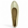 ballerine cuir doré femme grande pointure Shoesissime, vue dessus