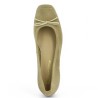 escarpin petit talon velours beige 42, 43, 44, 45 chaussures Shoesissime, vue dessus