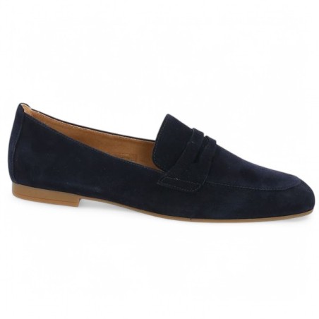 Mocassin femme Gabor velours bleu 8, 8.5, 9, 9.5 Shoesissime, vue profil Mocassin femme Gabor velours bleu 8, 8.5, 9, 9.5 Shoesissime, vue profil
