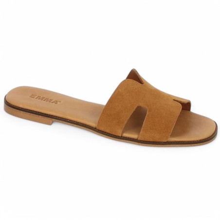Hermione - Women's cognac mule 42, 43, 44, 45 - Sandals large size -Shoesissime Hermione - Women's cognac mule 42, 43, 44, 45 - Sandals large size -Shoesissime