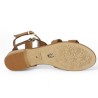 Roma - Sandale spatiate italienne cuir camel - Sandales grande taille femme - Shoesissime
