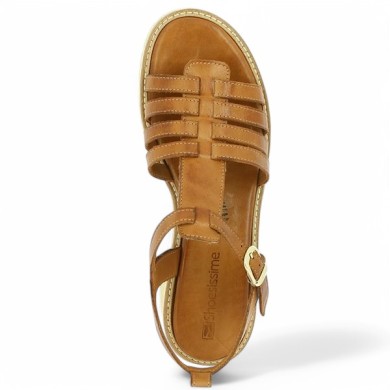Pia - Camel leather sandal