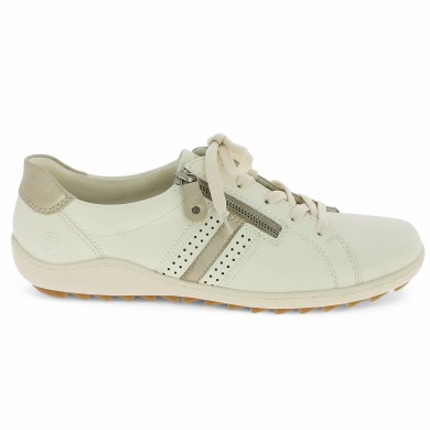 R1432-80 chaussures Remonte 42, 43, 44, 45 confort blanche Shoesissime, vue coté