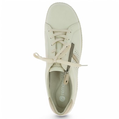 baskets bout rond blanche femme grande pointure Shoesissime, vue dessus