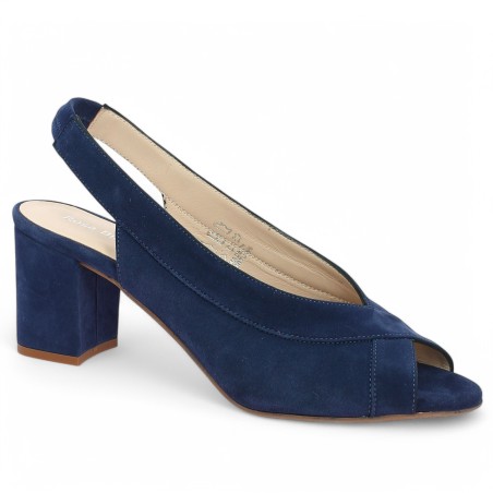 sandale habillée femme bleu grande taille Shoesissime, vue profil sandale habillée femme bleu grande taille Shoesissime, vue profil