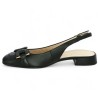 chaussure ouverte au talon femme habillée 42, 421.5, 43, 44 cuir noir et bijoux doré Shoesissime, vue intérieure