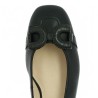 chaussure femme habillée 8, 8.5, 9, 9.5 cuir noir et bijoux doré Shoesissime, vue détails