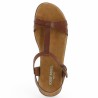nu-pieds femme grande taille cuir camel 42, 43, 44, 45 femme Shoesissime, vue dessus
