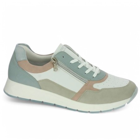 sneakers femme 42, 43, 44, 45 blanc bleu beige rose Shoesissime, vue profil sneakers femme 42, 43, 44, 45 blanc bleu beige rose Shoesissime, vue profil