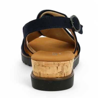 Irène - 62.751.86 Sandale bleu marine nouée - Sandale Gabor 8, 8.5, 9,9 .5 - Shoesissime