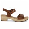 D0N52-25 sandale sabot Remonte cuir camel 42, 43, 44, 45 femme, vue coté