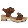 sandale réglable femme grande taille cuir camel Shoesissime, vue détails