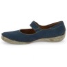 ballerine à bride grande pointure femme cuir bleu Josef Seibel, vue intérieure