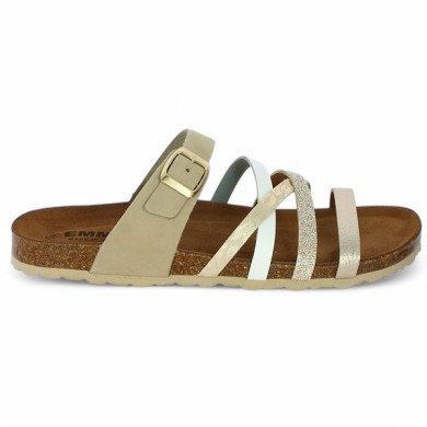 nu-pieds liège multi-brides femme grande pointure Shoesissime, vue coté