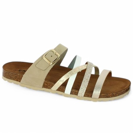 sandale liège multi-brides femme grande taille Shoesissime, vue profil sandale liège multi-brides femme grande taille Shoesissime, vue profil