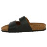 claquette femme cuir noir grande pointure élégante détails dorés Shoesissime, vue intérieure
