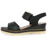 nu-pieds noir talon compensé grande pointure femme Shoesissime, vue intérieure