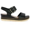 D2L53-00 sandale talon noir compensé 42, 43, 44, 45 Remonte, vue coté