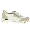 R6709-80 Sneakers beige doré Remonte grande taille Shoesissime, vue coté