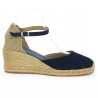 Espadrilles cordes grande pointure femme bleu marine Shoesissime, vue coté