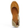 espadrille velours camel grande pointure femme toni pons, vue dessus