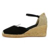 chaussures talon cordes femme grande pointure velours noir Shoesissime, vue intérieure