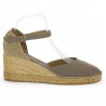 espadrille toile femme grande pointure taupe Toni Pons Shoesissime, vue coté