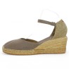chaussures cordes femme tissu taupe 42, 43, 44, 45 Shoesissime, vue intérieure