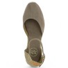 espadrille toile femme 42, 43, 44, 45 taupe Toni Pons Shoesissime, vue dessus