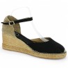 espadrille toile noire femme 42, 43, 44, 45 Toni Pons Shoesissime, vue profil