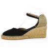 chaussures cordes toile noire grande pointure femme Toni Pons Shoesissime, vue intérieure