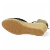espadrille toni pons femme grande taille tissu noir Shoesissime, vue semelle