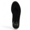 chaussure corde femme grande taille petit talon velours noir Toni Pons Shoesissime, vue dessus