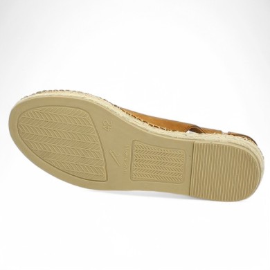 Martha - chaussures talon cordes velours camel - Espadrille grande pointure femme - Shoesissime