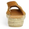 Martha - camel velvet heels - Espadrille large size woman - Shoesissime