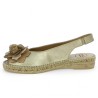sandales cordes femme 42, 43, 44, 45 cuir doré Toni Pons Shoesissime, vue intérieure