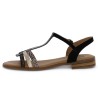 nu-pieds grande taille femme Géo Reino noire serpent et léopard Shoesissime, vue intérieure