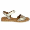62.735.82 nu-pieds Gabor 8, 8.5, 9, 9.5 doré et beige tressé Shoesissime, vue coté
