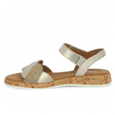 nu-pieds femme grande taille beige et dorée Gabor, vue intérieure