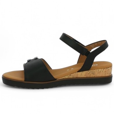 sandalette compensée noire Gabor 2025 grande taille femme Shoesissime, vue intérieure